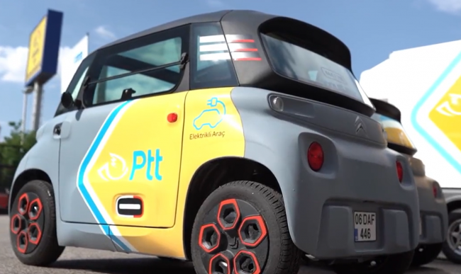 PTT'nin elektrikli dağıtım araçlarının sayısı artıyor